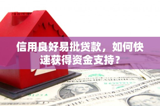 双城信用良好易批贷款，如何快速获得资金支持？