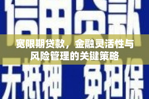 麟游宽限期贷款，金融灵活性与风险管理的关键策略