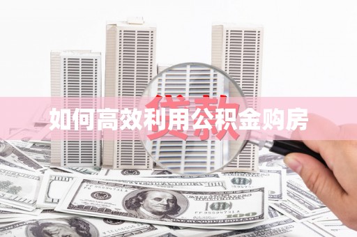 普格如何高效利用公积金购房