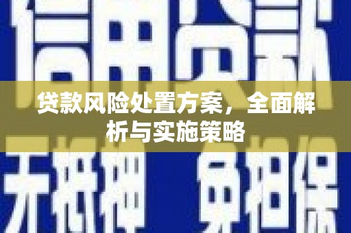合川贷款风险处置方案，全面解析与实施策略
