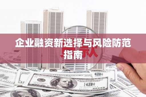 马尔康企业融资新选择与风险防范指南